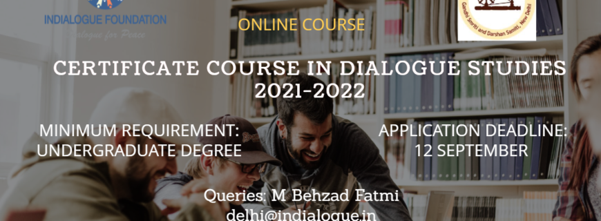 Certificate Course in Dialogue Studies 2021-2022