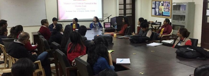 Prof Sophia Pandya delivers a lecture on Women and Political Turmoil in the Middle East